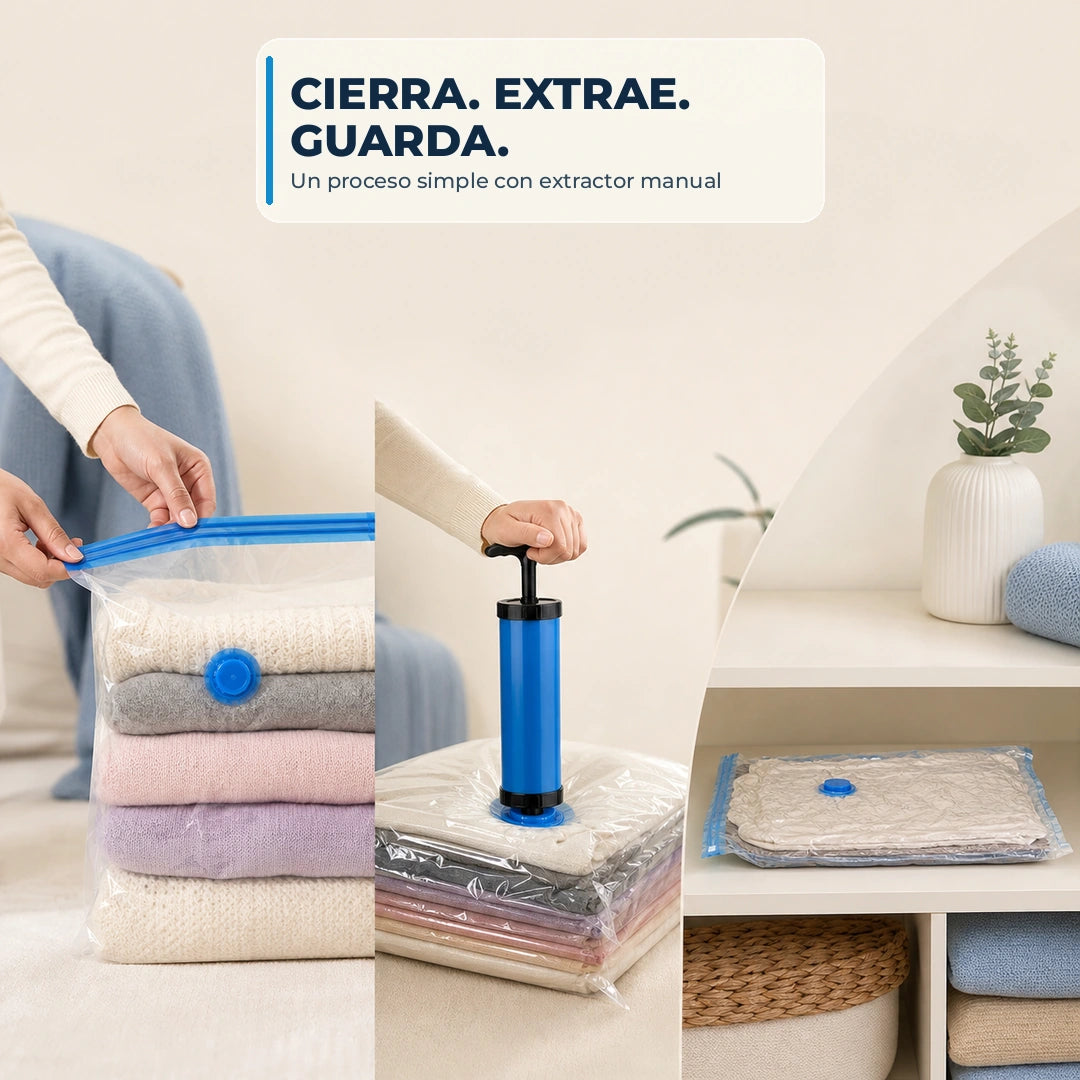Uso del kit de bolsas al vacío explicado en tres pasos