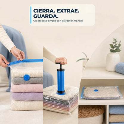 Uso del kit de bolsas al vacío explicado en tres pasos